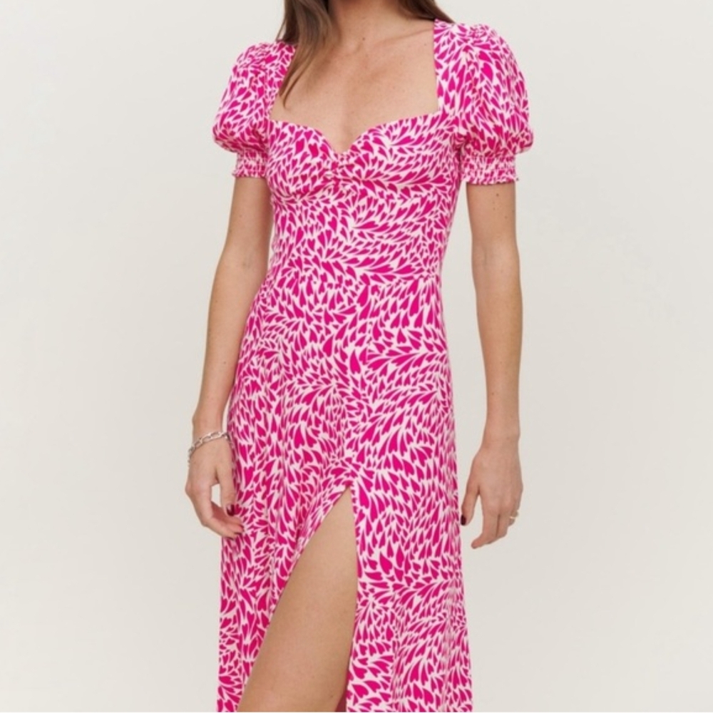 Pink Patterned Women's Dress